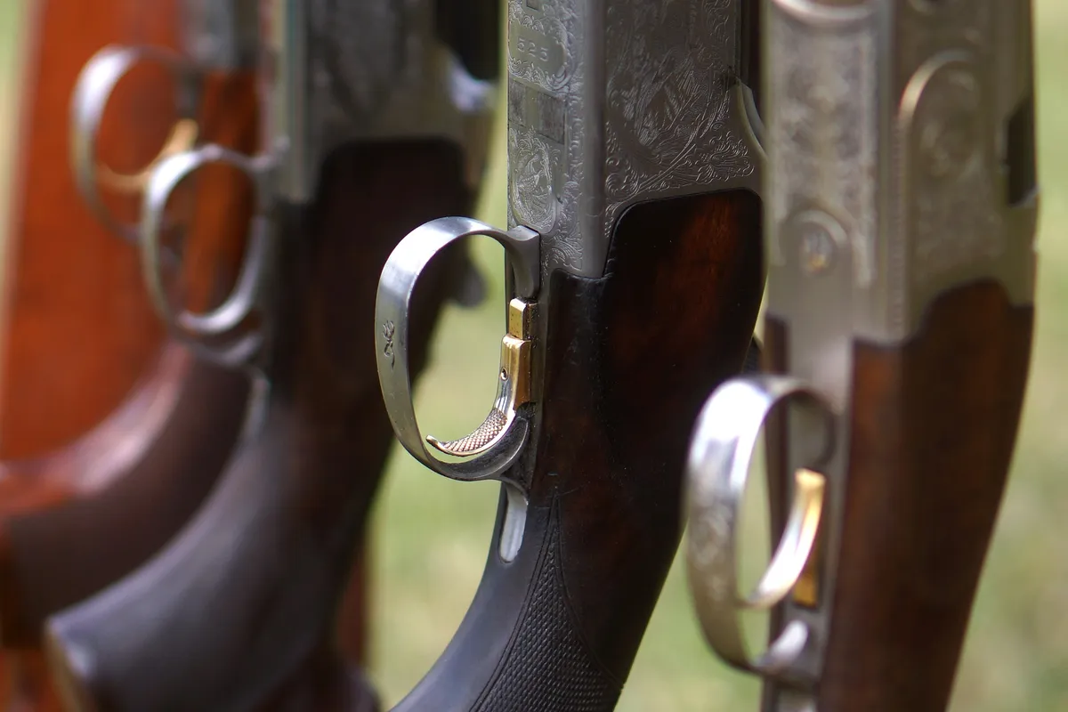 Clay pigeon shooting range in Morgins