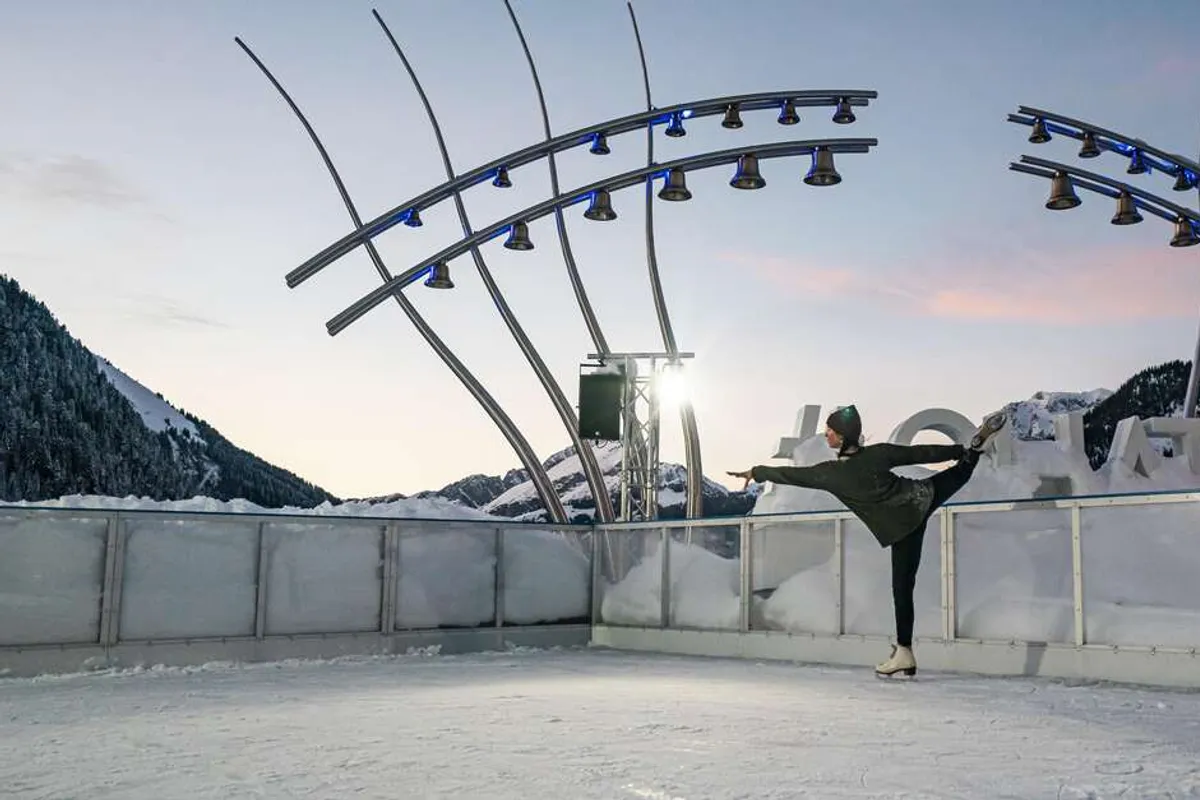 Ice rink in Châtel near Morgins