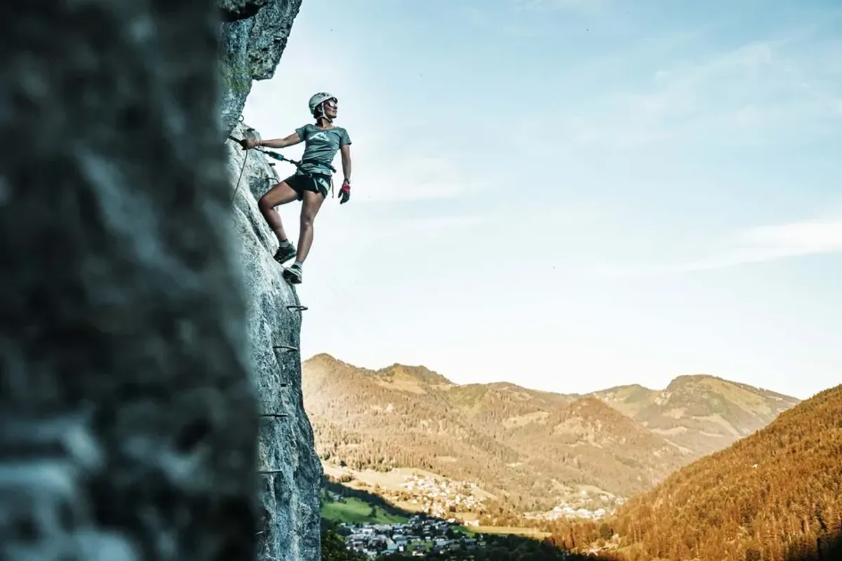Via ferrata route above the Abondance valley near Châtel